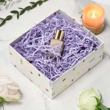 Purple Crinkle Cut Paper Shred Packing Raffia Grass Cushion Paper Streamer for Christmas Wedding Bir...