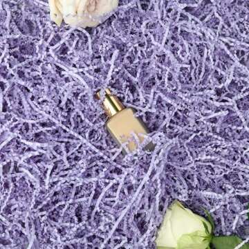 Purple Crinkle Cut Paper Shred Packing Raffia Grass Cushion Paper Streamer for Christmas Wedding Birthday Engagement Craft Gift Boxes Bags Basket Filler Decoration,4oz