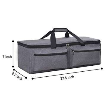 Die-Cutting Machine Carrying Bag, Foldable Bag Compatible with Cricut Explore Air and Maker Come with Dust Cover (Grey)