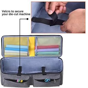 Die-Cutting Machine Carrying Bag, Foldable Bag Compatible with Cricut Explore Air and Maker Come with Dust Cover (Grey)