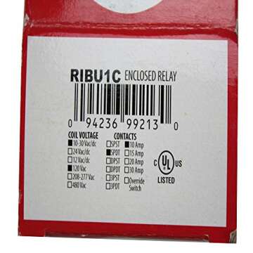 Functional Devices RIBU1C Enclosed Pilot Relay, 10 Amp Spdt with 10-30 Vac/Dc/120 Vac Coil