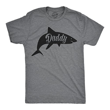 Mens Daddy Shark T Shirt Cute Funny Family Cool Best Dad Vacation Tee for Guys Mens Funny T Shirts D...