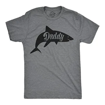 Mens Daddy Shark T Shirt Cute Funny Family Cool Best Dad Vacation Tee for Guys Mens Funny T Shirts D...