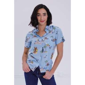 STAR WARS Darth Vader Boba Fett Stormtrooper Women's Matching Family Hawaiian Button Down Shirt XX-L...