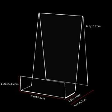 ZOEY Acrylic Book Stand - Clear Easels for Book and Art Display (5 Pack)