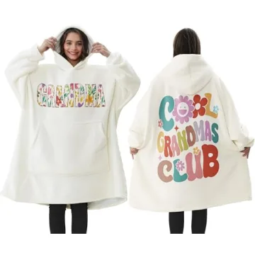 Gifts for Grandma Christmas Gifts from Granddaughter Grandkid Grandchildren Wearable Blanket Hoodie ...