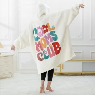 Gifts for Grandma Christmas Gifts from Granddaughter Grandkid Grandchildren Wearable Blanket Hoodie Cool Grandma Birthday Gifts for Nana, Gigi, New Grandma, Oversized Sherpa Fleece Blanket Sweatshirt