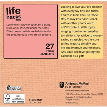 Life Hacks 2023 Calendar Amazing Daily Tips & Tricks