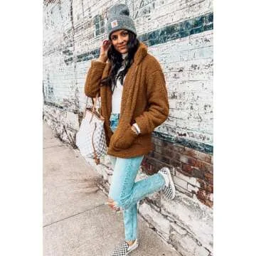 PRETTYGARDEN Women's Cozy Sherpa Fleece Winter Jacket