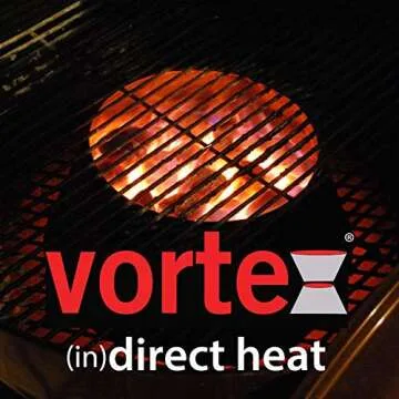 Vortex Small (in) Direct Cooking Charcoal Grill BBQ Accessory Cone 18.5 22.5 for Weber Smokey Mountain WSM Small - Stainless - Original - USA Made -Genuine SM Size