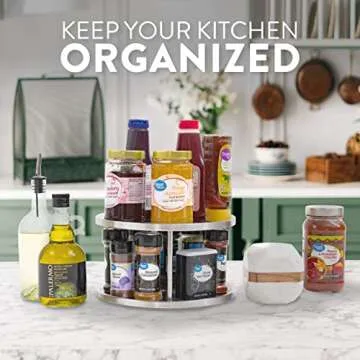 Estilo Stainless Steel 2-Tier Lazy Susan Organizer