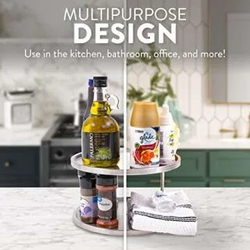 Estilo Stainless Steel 2-Tier Lazy Susan Organizer