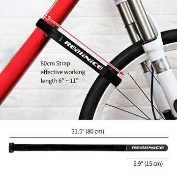 RealiNice Upgraded Bike Rack Strap Set for All Bikes