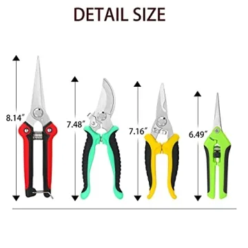 5 Pack Garden Pruning Shears Set with Gardening Gloves