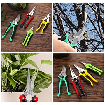 5 Pack Garden Pruning Shears Set with Gardening Gloves