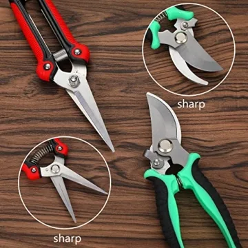 5 Pack Garden Pruning Shears Set with Gardening Gloves