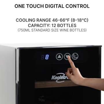 Koolatron 12 Bottle Wine Cooler Freestanding Refrigerator