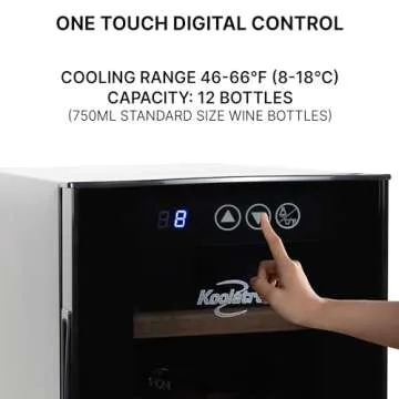 Koolatron 12 Bottle Wine Cooler Freestanding Refrigerator