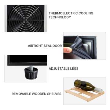 Koolatron 12 Bottle Wine Cooler Freestanding Refrigerator