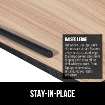 Gorilla Grip Lap Desk with Comfort Cushion and Phone Holder