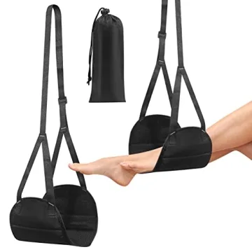 woshilaoDS Airplane Travel Footrest - Portable Adjustable Hammock