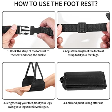 woshilaoDS Portable Airplane Footrest for Ultimate Comfort