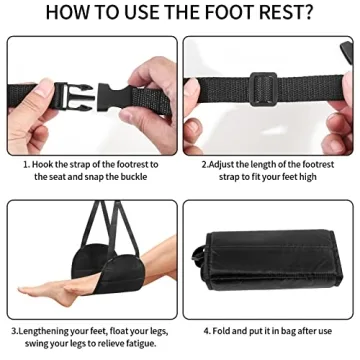 woshilaoDS Portable Airplane Footrest for Ultimate Comfort