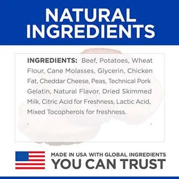 Hill's Natural Soft Savories, All Life Stages, Great Taste, Dog Treats, Beef & Cheddar, 8 oz Bag