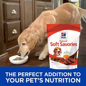 Hill's Natural Soft Savories, All Life Stages, Great Taste, Dog Treats, Beef & Cheddar, 8 oz Bag