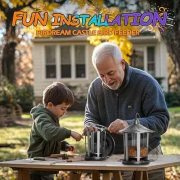 Birdream 2 Pack Hanging Bird Feeders - Easy Assembly & Squirrel Proof