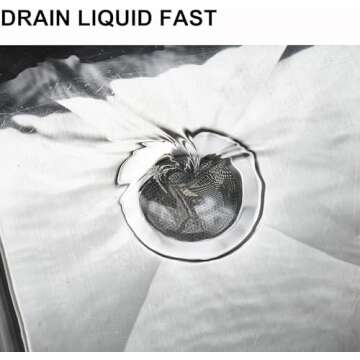 Kitchen Sink Strainer Stainless Steel, LASSHSWA Kitchen Sink Drain Strainer, Sink Strainers for Kitchen Sinks with Large Wide Rim 4.5" Diameter (2 Pack)