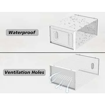 SIMPDIY Shoe Storage, 12 Pack Shoe Organizer for Closet, Shoe Boxes Clear Plastic Stackable Shoe Containers with Lids for Size 10