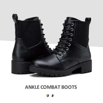 Vepose Women's Combat Ankle Boots for Stylish Comfort