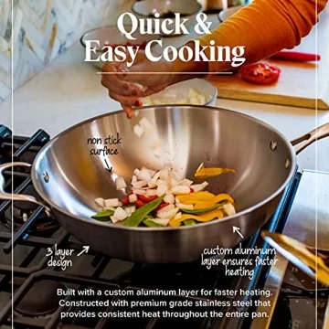 Non-Stick Stainless Steel Wok Pan by Willow & Everett