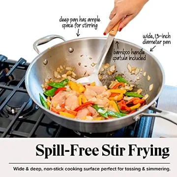 Non-Stick Stainless Steel Wok Pan by Willow & Everett