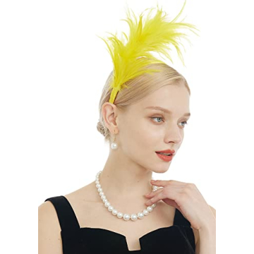 Elegant 1920s Fascinator Headband with Feathers