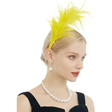 Elegant 1920s Fascinator Headband with Feathers