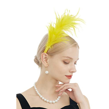Elegant 1920s Fascinator Headband with Feathers