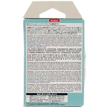 Fujifilm Instax Mini Sky Blue Film - 10 Artistically Vibrant Exposures