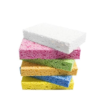 ARCLIBER Cellulose Sponges,Heavy Duty Scrub Kitchen Sponge,Clean Tough Messes Without Scratching Spo...