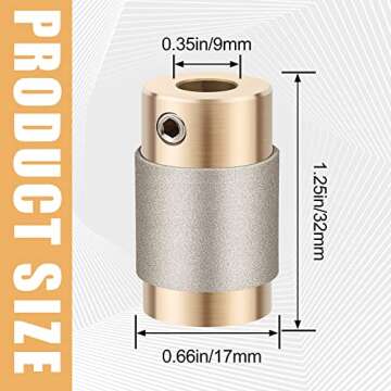 Glass Grinder Bits - Premium Diamond Tools for Stained Glass (3/4 Inch, 1 Piece)