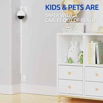 Delamu Mini Cord Cover Paintable Cable Concealer for Home Office