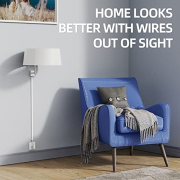 Delamu Mini Cord Cover Paintable Cable Concealer for Home Office