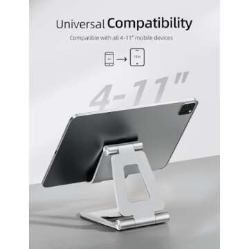 Nulaxy Dual Foldable iPad Stand - Premium Aluminum Tablet Holder