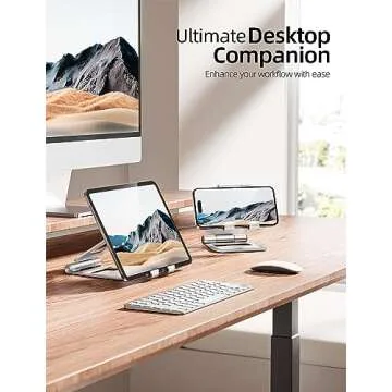 Nulaxy Dual Foldable iPad Stand - Premium Aluminum Tablet Holder