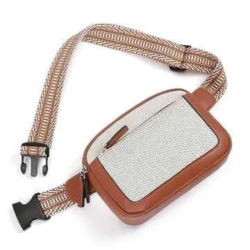 CLUCI Belt Bag for Women, Mini Everywhere Crossbody Waist Bag Adjustable Strap, Vegan Leather Women's Fanny Pack