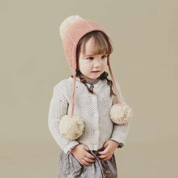 Cute Winter Caps for Girls with Fleece Lining