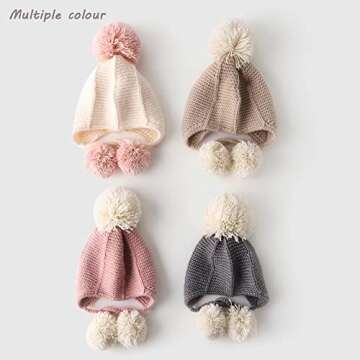 Cute Winter Caps for Girls with Fleece Lining