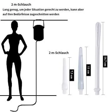 TopQuaFocus Enema Bucket Non Toxic 2 Quart Capacity Enema Kit for Coffee，Water and Gerson Therapy Colon Cleanse Kit Stainless Steel Enema Bucket Colon Cleansing Detox Enema