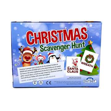 Outset Media Christmas Scavenger Hunt Game (Amazon Exclusive) – Contains 220 Cards – Christmas Themed Party Game for 2 or More Players Ages 6 and up